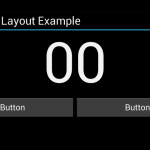 Here is what the simple layout in our theoretical Android Timer App looks like in Landscape mode