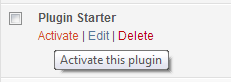 make a wordpress plugin and activate